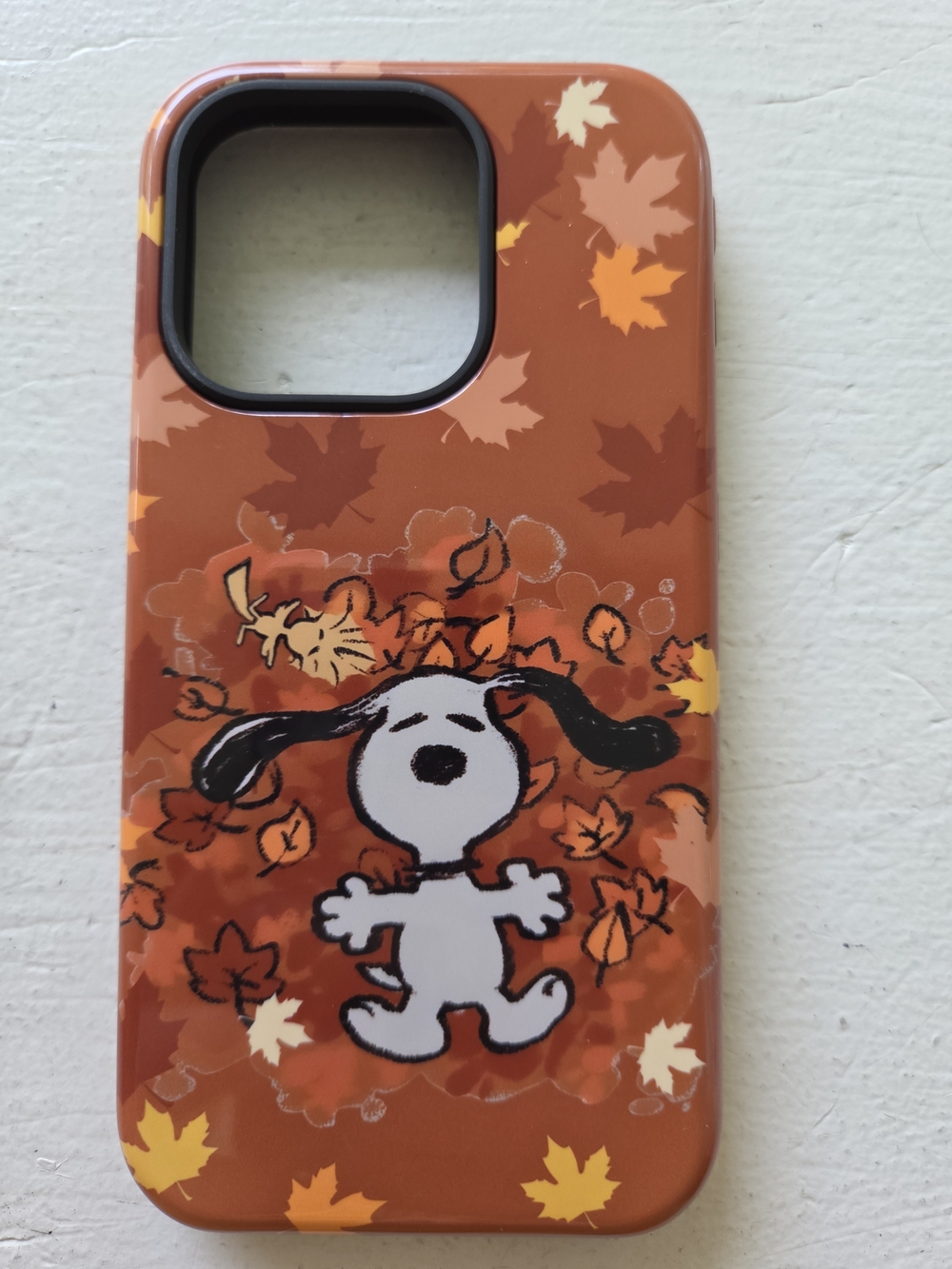 Snoopy Fall Leaves Orange IPhone 15 Pro Case